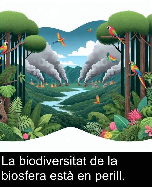 està: La biodiversitat de la biosfera està en perill.