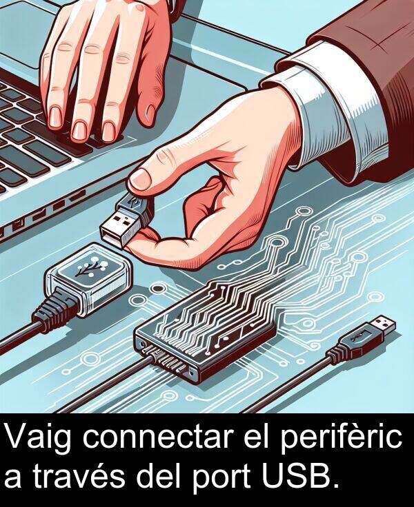 port: Vaig connectar el perifèric a través del port USB.