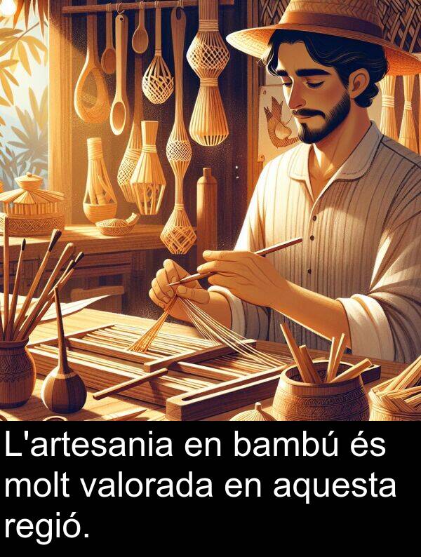 valorada: L'artesania en bambú és molt valorada en aquesta regió.