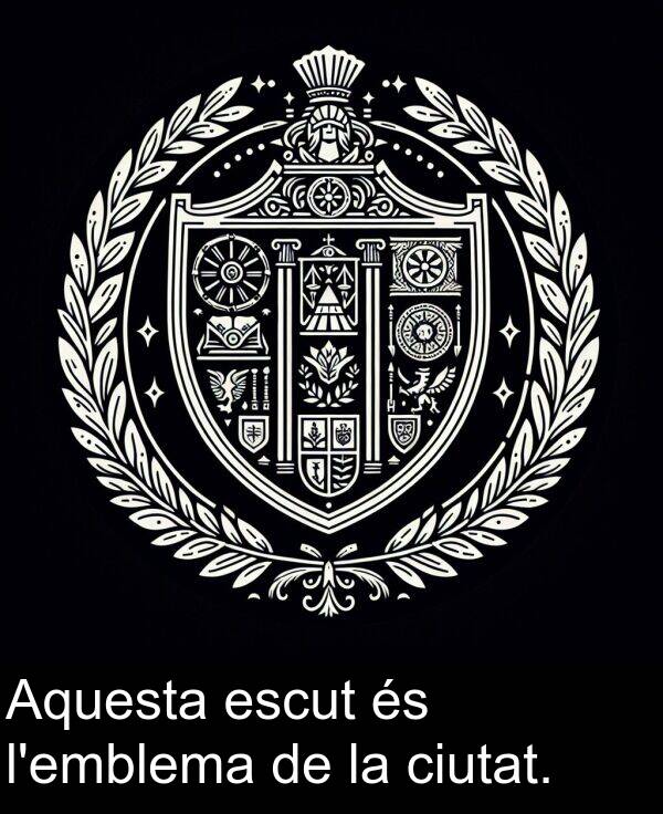 escut: Aquesta escut és l'emblema de la ciutat.