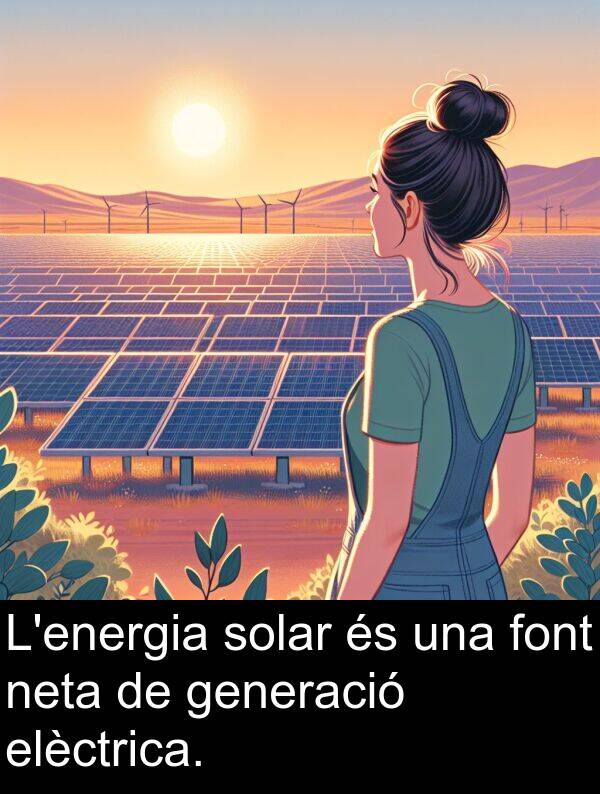solar: L'energia solar és una font neta de generació elèctrica.