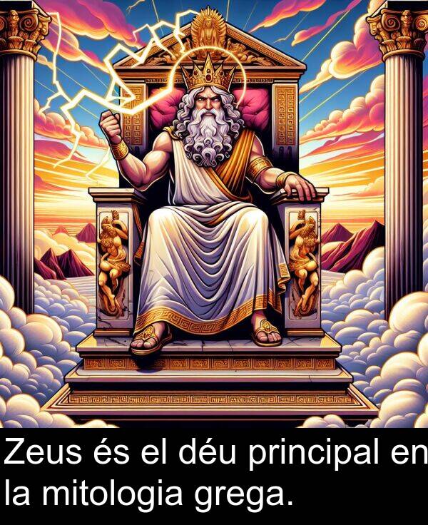 mitologia: Zeus és el déu principal en la mitologia grega.