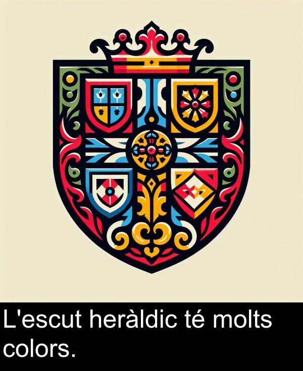 heràldic: L'escut heràldic té molts colors.