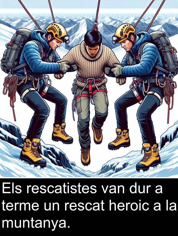 muntanya: Els rescatistes van dur a terme un rescat heroic a la muntanya.