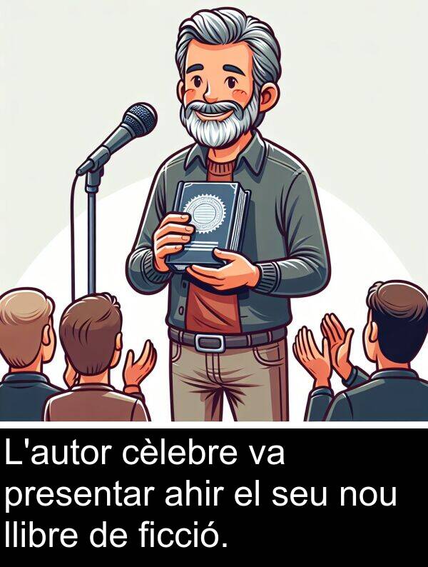 llibre: L'autor cèlebre va presentar ahir el seu nou llibre de ficció.