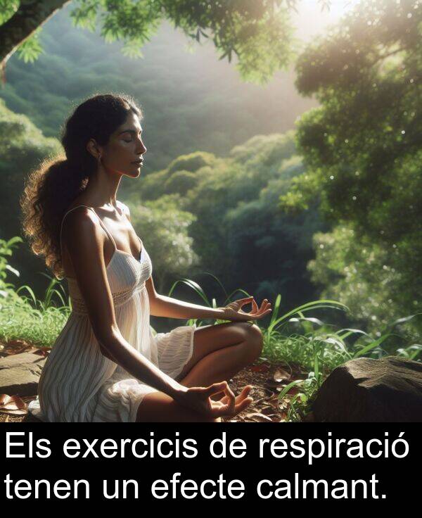 tenen: Els exercicis de respiració tenen un efecte calmant.