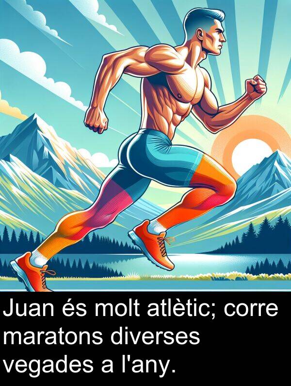 diverses: Juan és molt atlètic; corre maratons diverses vegades a l'any.