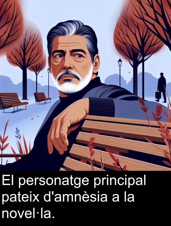 novel·la: El personatge principal pateix d'amnèsia a la novel·la.