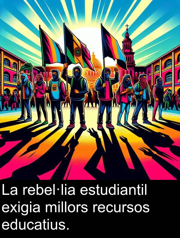 educatius: La rebel·lia estudiantil exigia millors recursos educatius.