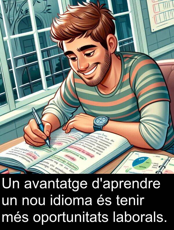 idioma: Un avantatge d'aprendre un nou idioma és tenir més oportunitats laborals.