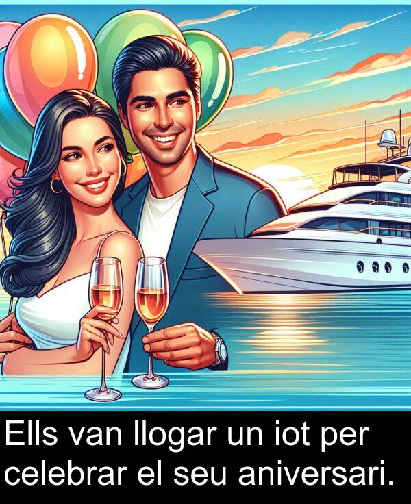 iot: Ells van llogar un iot per celebrar el seu aniversari.