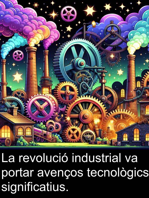 significatius: La revolució industrial va portar avenços tecnològics significatius.