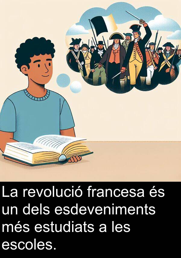 esdeveniments: La revolució francesa és un dels esdeveniments més estudiats a les escoles.
