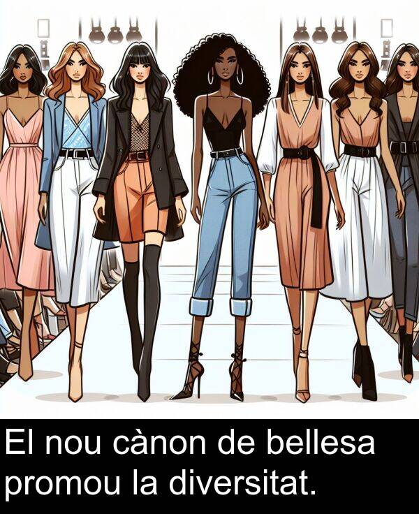 cànon: El nou cànon de bellesa promou la diversitat.