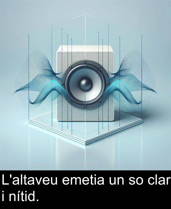 nítid: L'altaveu emetia un so clar i nítid.