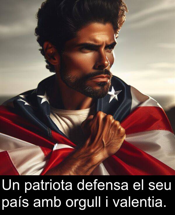 patriota: Un patriota defensa el seu país amb orgull i valentia.