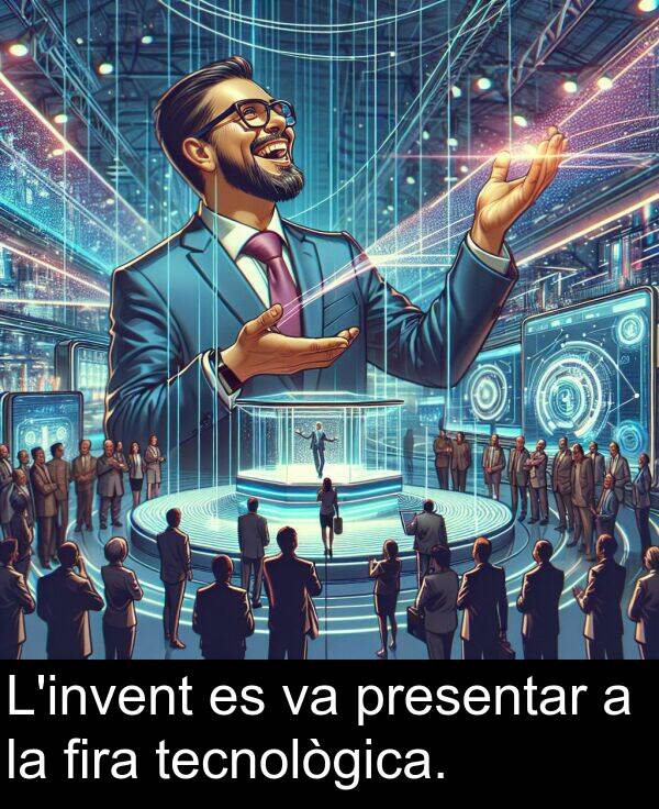 tecnològica: L'invent es va presentar a la fira tecnològica.