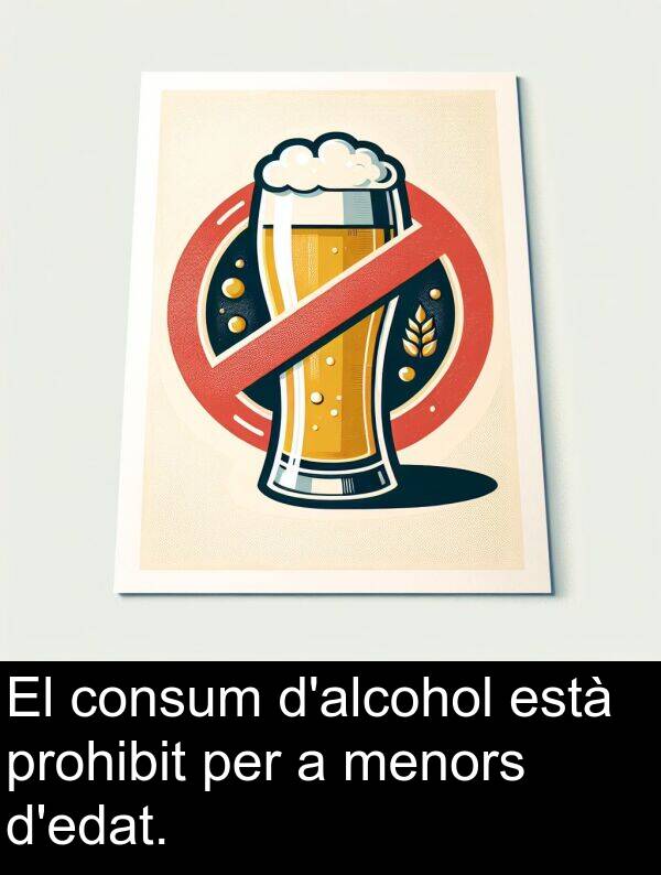 està: El consum d'alcohol està prohibit per a menors d'edat.