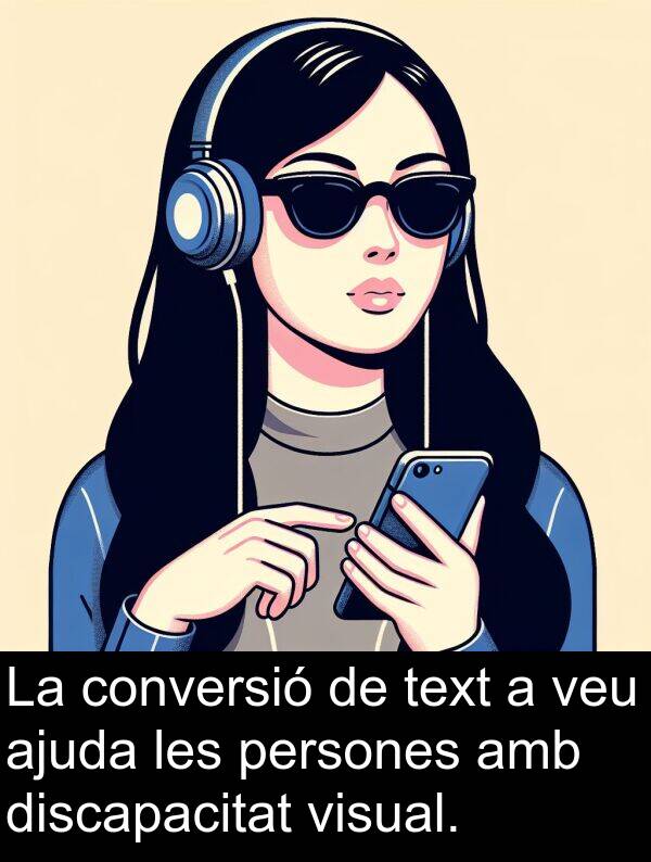 discapacitat: La conversió de text a veu ajuda les persones amb discapacitat visual.