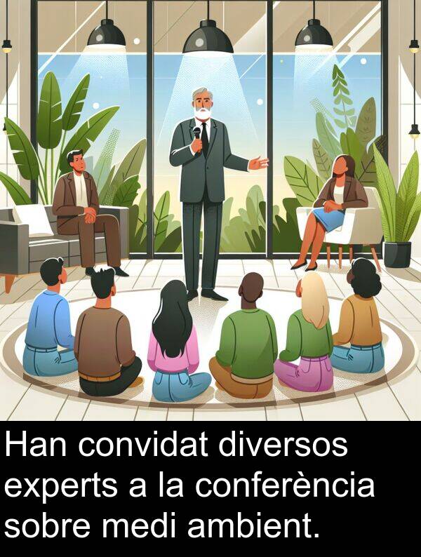 experts: Han convidat diversos experts a la conferència sobre medi ambient.