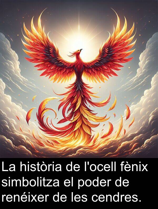 poder: La història de l'ocell fènix simbolitza el poder de renéixer de les cendres.