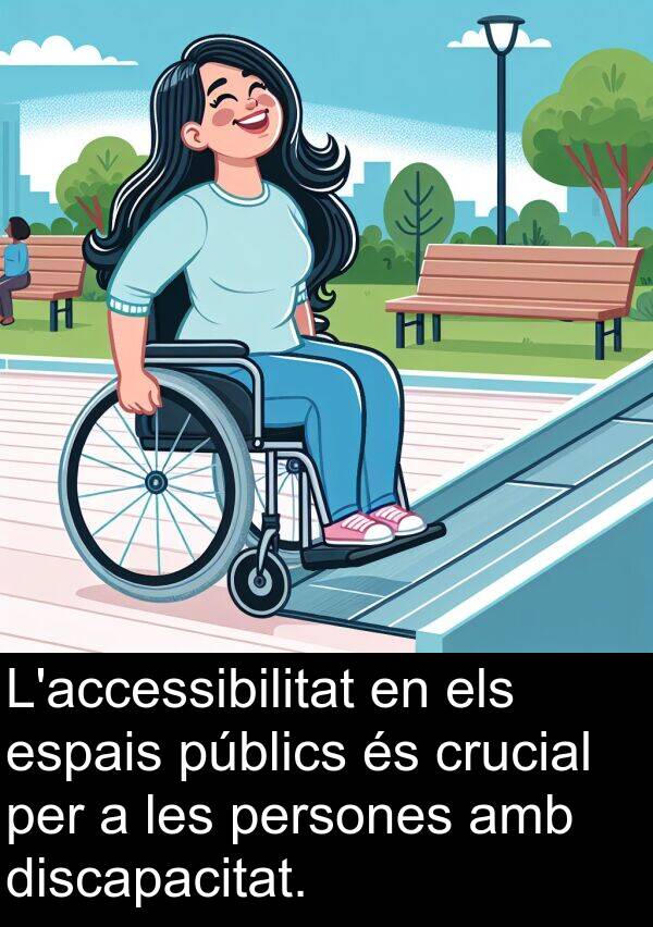 discapacitat: L'accessibilitat en els espais públics és crucial per a les persones amb discapacitat.