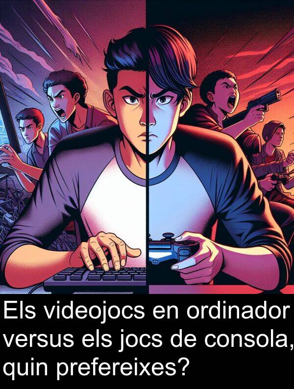 jocs: Els videojocs en ordinador versus els jocs de consola, quin prefereixes?