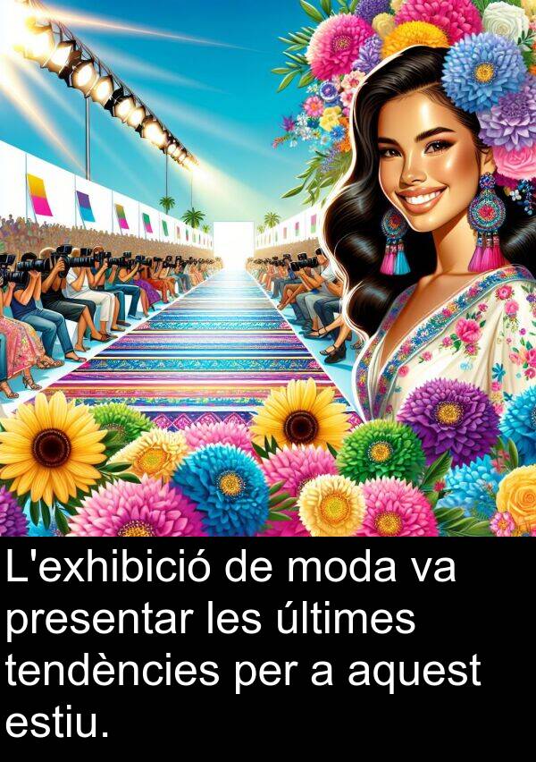 estiu: L'exhibició de moda va presentar les últimes tendències per a aquest estiu.