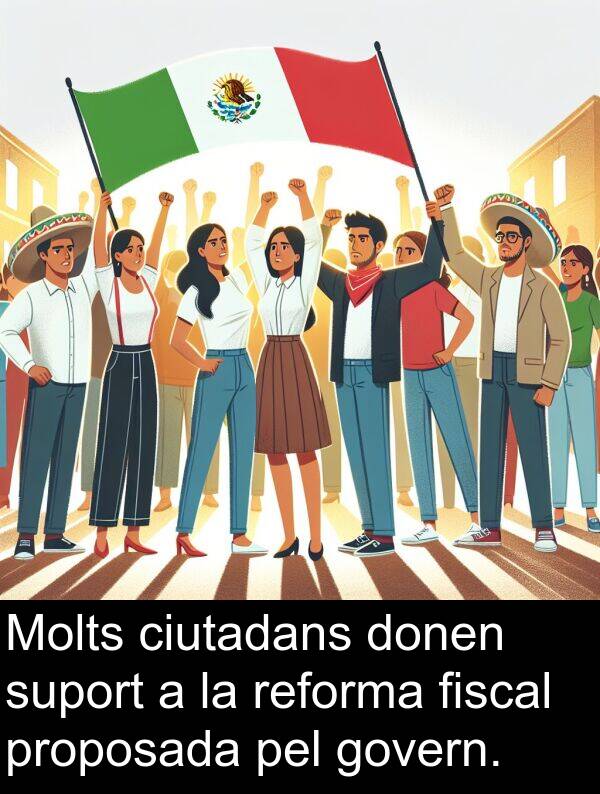 fiscal: Molts ciutadans donen suport a la reforma fiscal proposada pel govern.