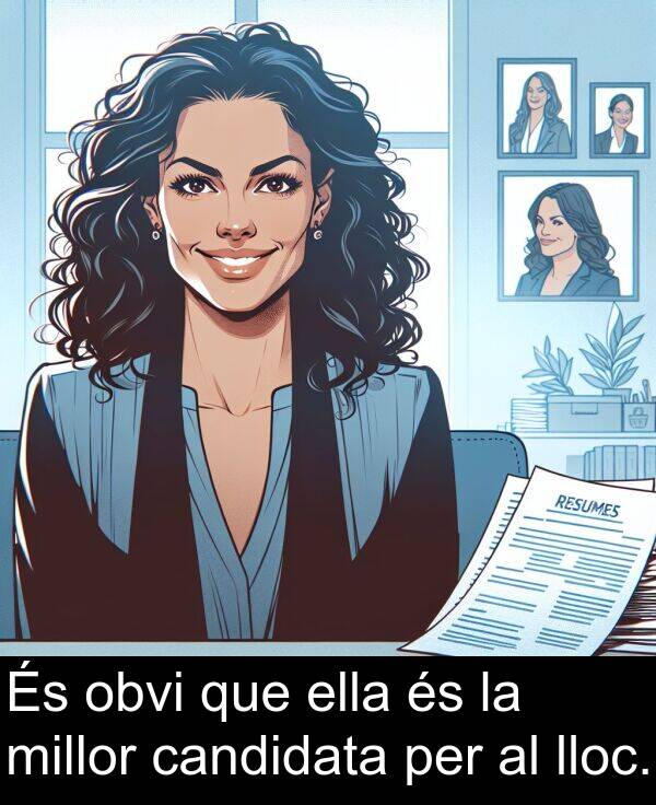 lloc: És obvi que ella és la millor candidata per al lloc.