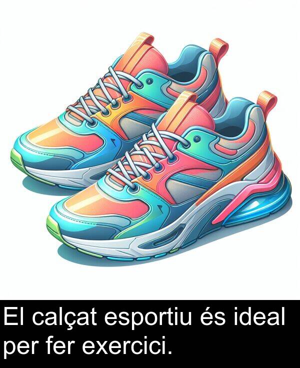 calçat: El calçat esportiu és ideal per fer exercici.