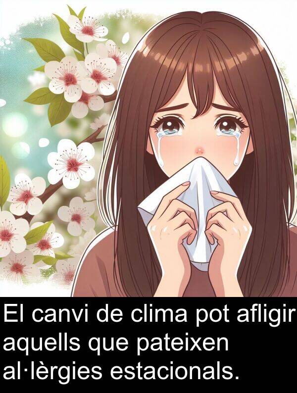 canvi: El canvi de clima pot afligir aquells que pateixen al·lèrgies estacionals.