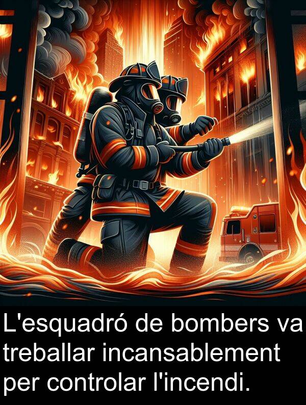 controlar: L'esquadró de bombers va treballar incansablement per controlar l'incendi.