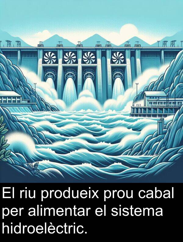 hidroelèctric: El riu produeix prou cabal per alimentar el sistema hidroelèctric.