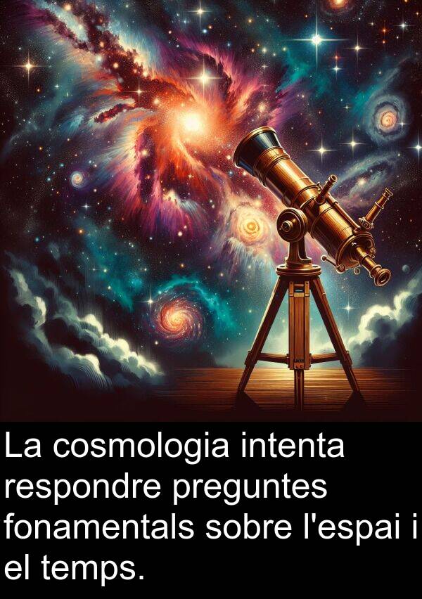 cosmologia: La cosmologia intenta respondre preguntes fonamentals sobre l'espai i el temps.