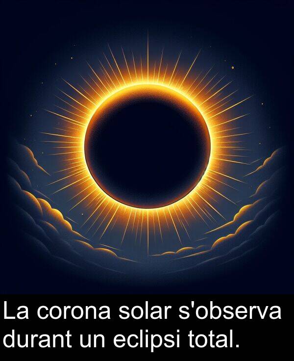 solar: La corona solar s'observa durant un eclipsi total.