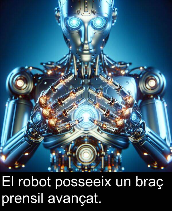 braç: El robot posseeix un braç prensil avançat.