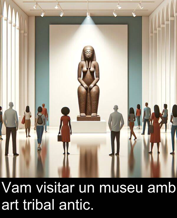 visitar: Vam visitar un museu amb art tribal antic.