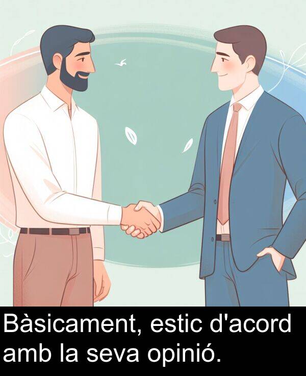 seva: Bàsicament, estic d'acord amb la seva opinió.