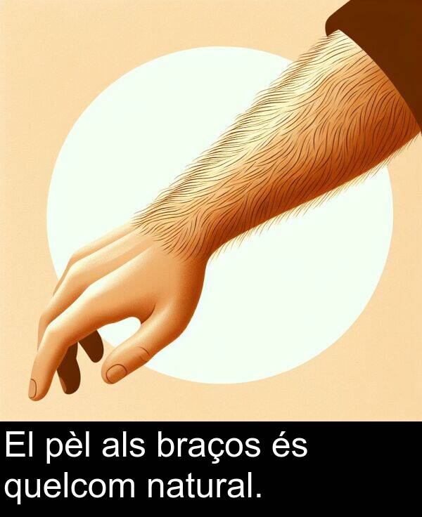 pèl: El pèl als braços és quelcom natural.