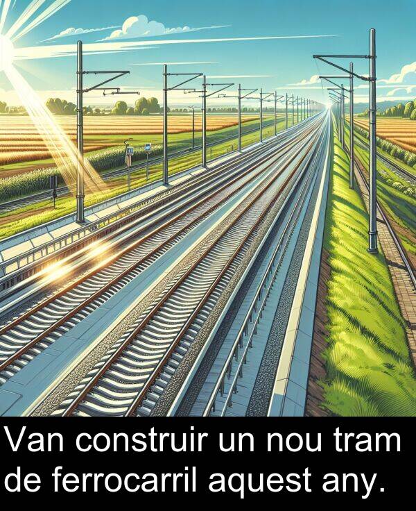 tram: Van construir un nou tram de ferrocarril aquest any.