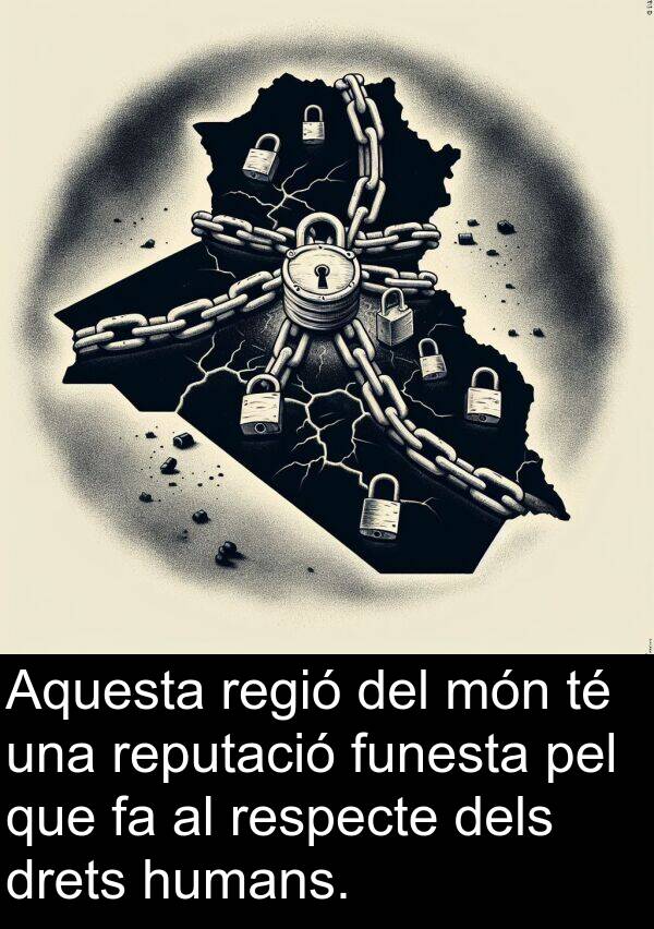 humans: Aquesta regió del món té una reputació funesta pel que fa al respecte dels drets humans.