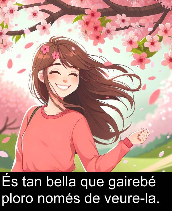 tan: És tan bella que gairebé ploro només de veure-la.