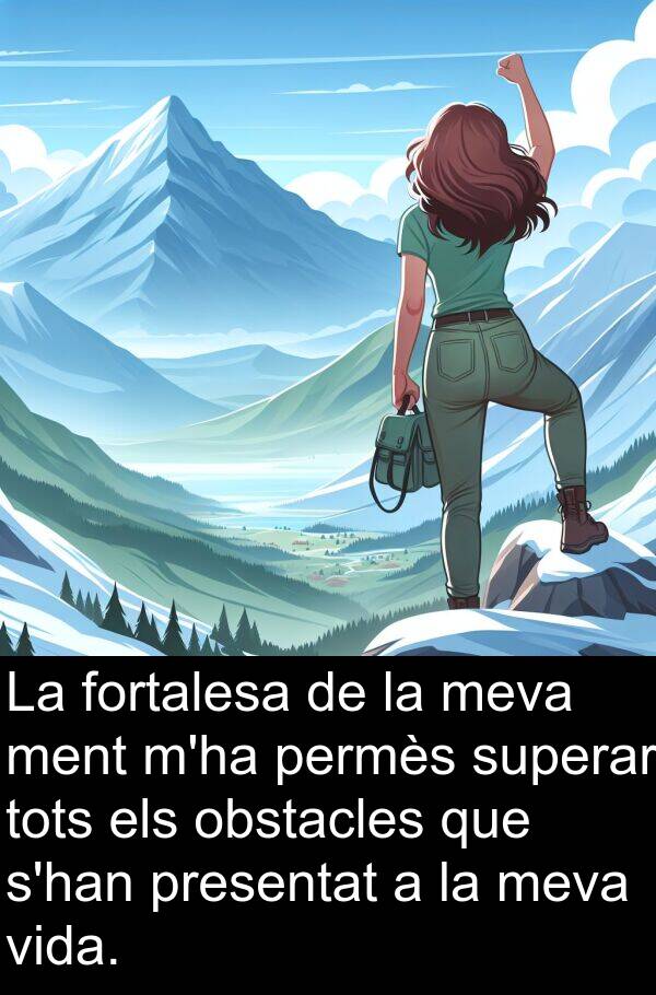 superar: La fortalesa de la meva ment m'ha permès superar tots els obstacles que s'han presentat a la meva vida.