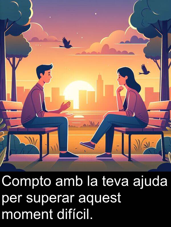superar: Compto amb la teva ajuda per superar aquest moment difícil.