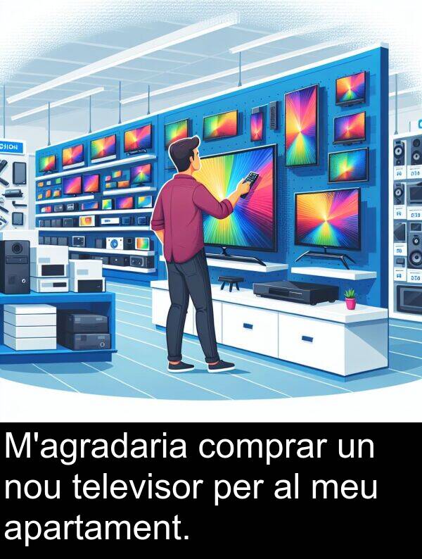 televisor: M'agradaria comprar un nou televisor per al meu apartament.