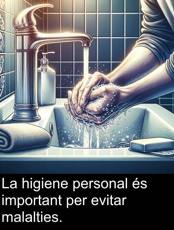 malalties: La higiene personal és important per evitar malalties.