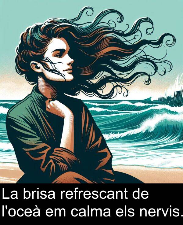 els: La brisa refrescant de l'oceà em calma els nervis.