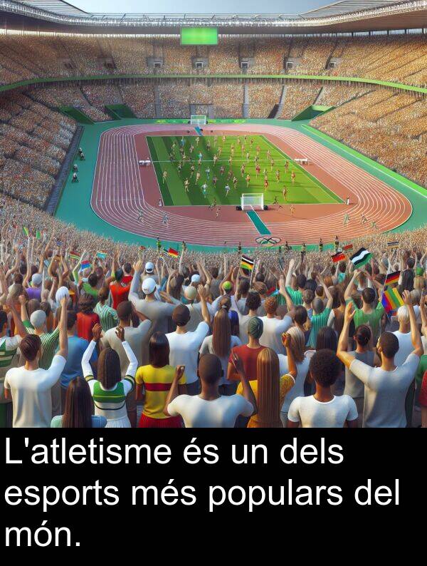 més: L'atletisme és un dels esports més populars del món.