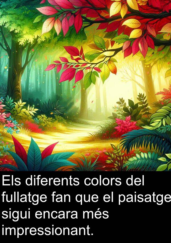 impressionant: Els diferents colors del fullatge fan que el paisatge sigui encara més impressionant.